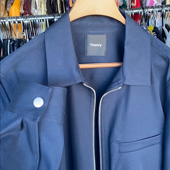 Theory Jacket in Navy, Mens Large NWOT- darker than photo - more navy blue- - Picture 5 of 5